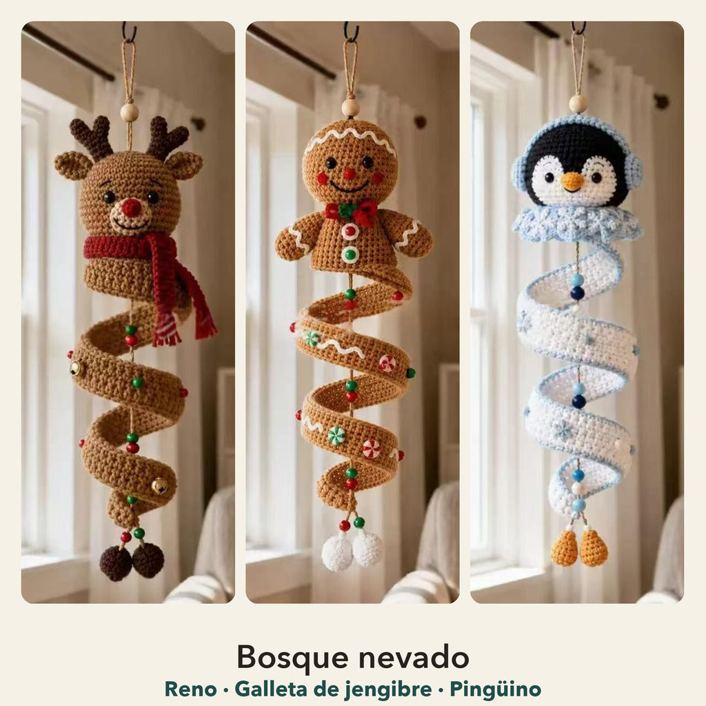 Pack Bosque nevado: reno, galleta de jengibre y pingüino